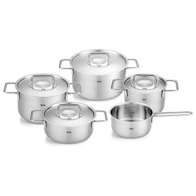 Fissler Pure Collection 9 Parça Metal Kapak Çelik Tencere Seti - 1